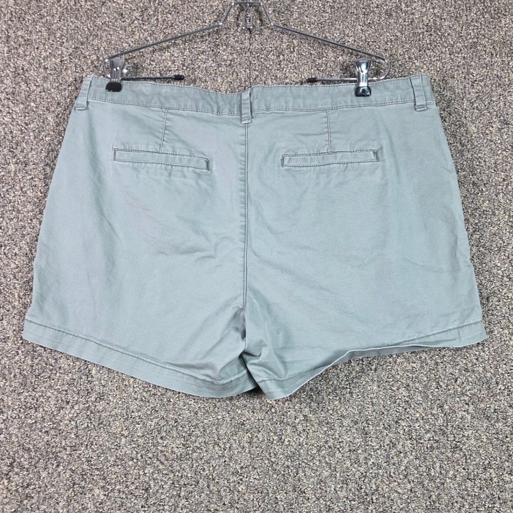 Gap City Short Womens 16 Sage Green Mid Rise Stretch Cotton Chino Shorts